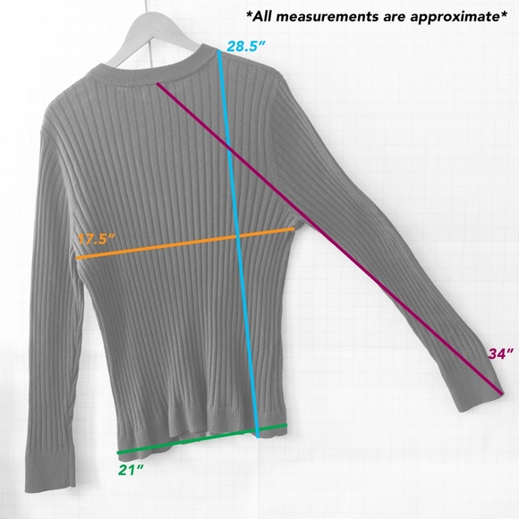 Ava & Viv Emerald Green Ribbed Sweater - Size 1X - Picture 6 of 7